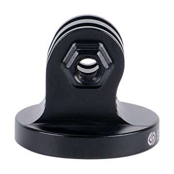 Smatree Aluminum Tripod Mount Adapter Compatible for G*pro Camera 13,12, 11, 10, 9, 8, 7, 6, 5, 4, 3+, 3, 2, 1 HD, Compatible with DJI OSMO Action 4/3 Camera