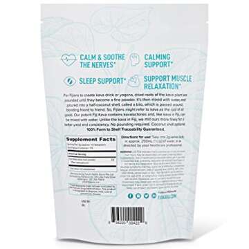 FijiKava Instant Kava Kava Powder 250g – Premium Kava Root Powder with High Kavalactone Content ?...