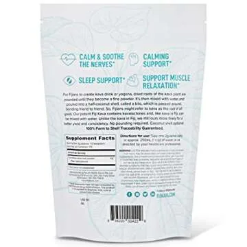 FijiKava Instant Kava Kava Powder 250g – Premium Kava Root Powder with High Kavalactone Content ?...