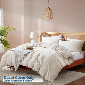 Nestl Off White Duvet Cover Set - Soft & Stylish 3 Piece
