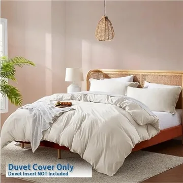 Nestl Off White Duvet Cover Set - Soft & Stylish 3 Piece