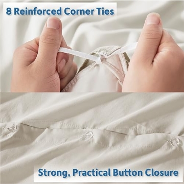 Nestl Off White Duvet Cover Set - Soft & Stylish 3 Piece