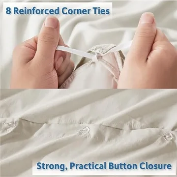 Nestl Off White Duvet Cover Set - Soft & Stylish 3 Piece