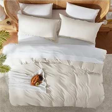 Nestl Off White Duvet Cover Set - Soft & Stylish 3 Piece
