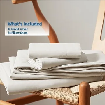 Nestl Off White Duvet Cover Set - Soft & Stylish 3 Piece