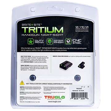 TRUGLO Front and Rear Handgun Night Sights Compatible with Sig Sauer Handguns, Tritium