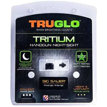 TRUGLO Front and Rear Handgun Night Sights Compatible with Sig Sauer Handguns, Tritium