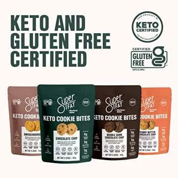 SuperFat Cookies Keto Snack Low Carb Food Cookies, Snickerdoodle 3 Pack - Gluten Free Dessert Sweets with No Sugar Added for Paleo Healthy Diabetic Diets