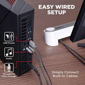 GOgroove Computer Speaker Mini Soundbar - Easy Setup & Quality Audio