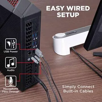 GOgroove Computer Speaker Mini Soundbar - Easy Setup & Quality Audio
