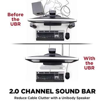 GOgroove Computer Speaker Mini Soundbar - Easy Setup & Quality Audio