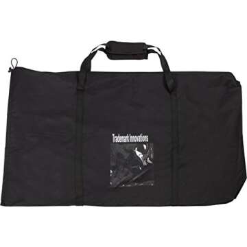 Trademark Innovations Portable 6-Seater Folding Team Sports Sideline Bench with Back (Black)