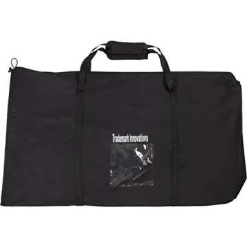 Trademark Innovations Portable 6-Seater Folding Team Sports Sideline Bench with Back (Black)