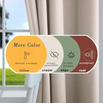 Mrs.Naturall 96 Inch Long Living Room Curtains Drapes 2 Panel Set,Blackout Thermal Light Blocking Boho Farmhouse Earth Earthy Tone Curtains for Sunroom,Taupe