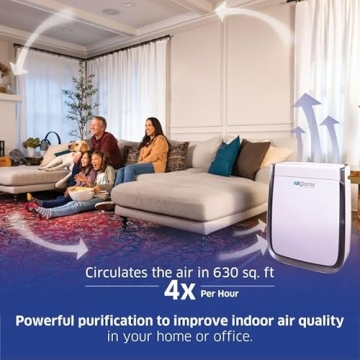 AirDoctor 3500 Air Purifier for Large Rooms Up to 1260 sq ft