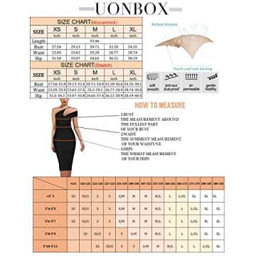 UONBOX Women's Cut Out One Shoulder Sleeveless Split Club Party Fashion Bandage Dress (S, Rosepink)