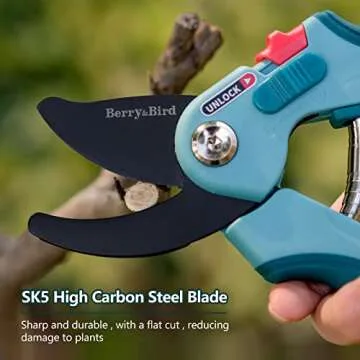 Berry&Bird Garden Pruning Shears, 8.7" Bypass Hand Pruner Shears