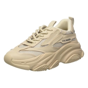 Steven Madden Womens Possession Sneaker in Tan - Style & Comfort