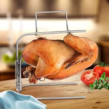 Camerons Turkey Roaster - Original Upside Down Turkey Dunrite Stainless Steel Cooker -Keeps Juices Inside Meat, Not Outside the Pan -Great for Cooking Roast for Family Dinner