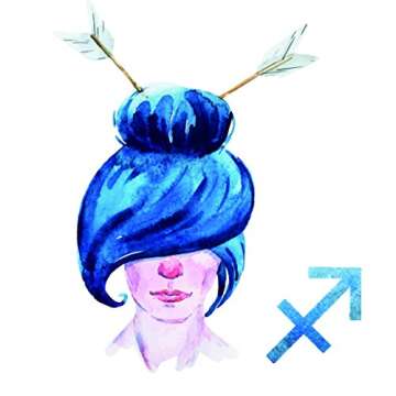 ENSIANTH Rose Gold Zodiac Signs Heart Necklace Stainless Steel Lariat Y Necklace Best Birthday Gift (Sagittarius)