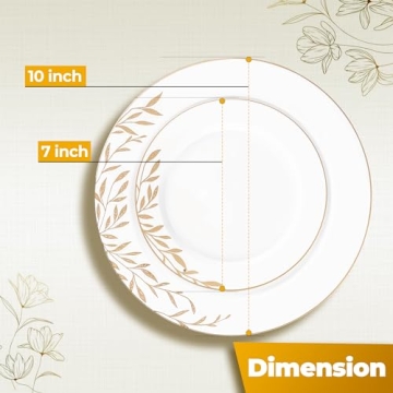 Elegant Disposable Plastic Plates Combo Set for Parties