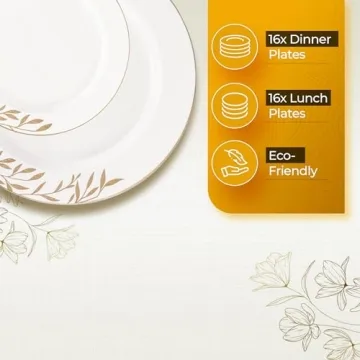 Elegant Disposable Plastic Plates Combo Set for Parties