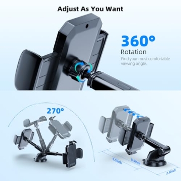 FBB 360-Degree Car Phone Mount | 3in1 Suction Holder