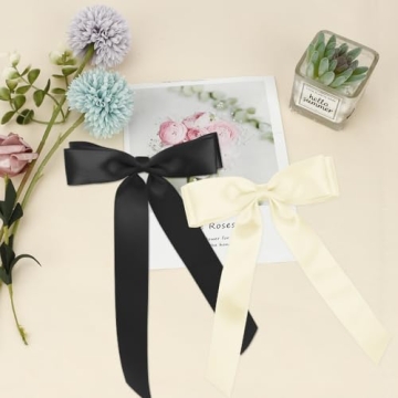Elegant Satin Hair Bows for Women and Girls - 2PCS