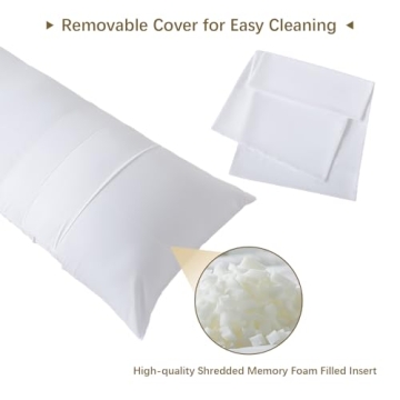WhatsBedding Memory Foam Body Pillow - Soft, Supportive and Comfortable
