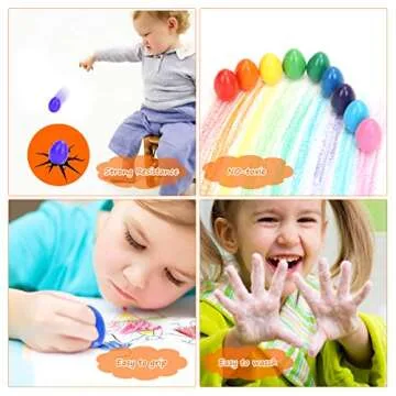 Non-Toxic Washable Crayons for Toddlers Ages 2-4