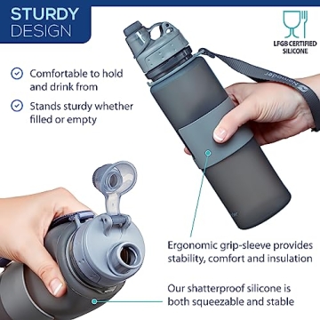 Nomader Collapsible Leak Proof BPA Free Water Bottle