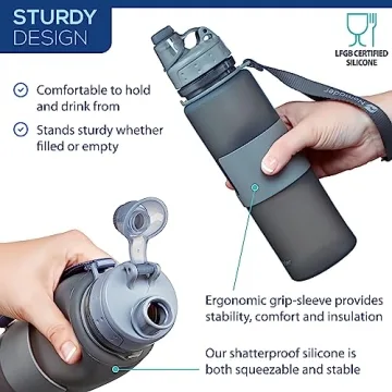 Nomader Collapsible Leak Proof BPA Free Water Bottle