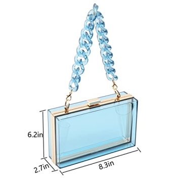 Stylish Women Acrylic Transparent Evening Clutch Bag