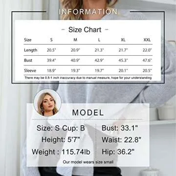 EXLURA Tie Front Long Sleeve Sweater for Women