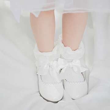 CENCIRILY Toddler Little Girls Flower Dress Shoes Mary Jane Ballet Flats Easter Party School Princes...