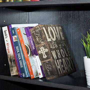 Large Diversion Book Safe Storage Box (Size 10.5"×8"×2.6") With Security Combination Lock, Dictionary Secret Hidden Safe (Love-Combination)