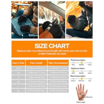 FEWTUR Winter Gloves for Men and Women Cold Weather - Waterproof Touchscreen Gloves for Running Hiki...