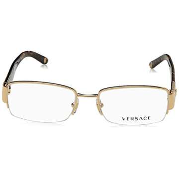 Versace VE 1175B Eyeglasses w/Gold Frame and Non- 53 mm Diameter Lenses,