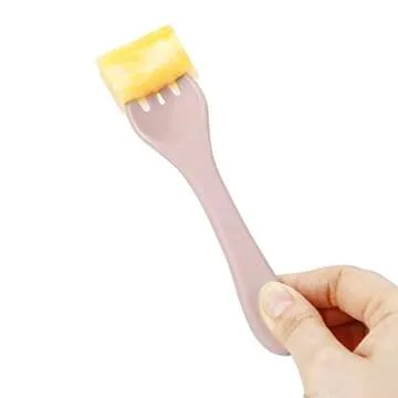PandaEar Silicone Baby Spoon and Fork Set| 6 Pack First Stage Baby Self Feeding Spoons 6+ Months| Toddler Baby Utensils 6-12 Months| Infant Baby LED Weaning Spoons Feeding Supplies