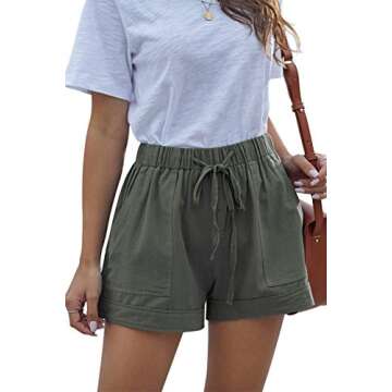 FEKOAFE Women's Casual Drawstring Summer Shorts with Pockets
