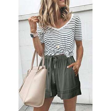 FEKOAFE Women's Casual Drawstring Summer Shorts with Pockets