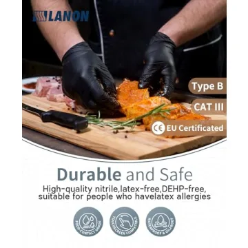 LANON Disposable Nitrile Cooking Gloves for Food Safety
