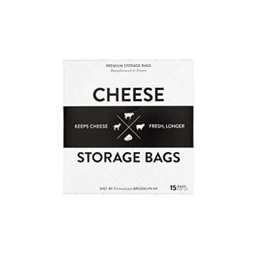 Formaticum Collection - Cheese Storage Bags (15), Food Storage Bags (10) and Cheese Storage Paper with Adhesive Labels (15)