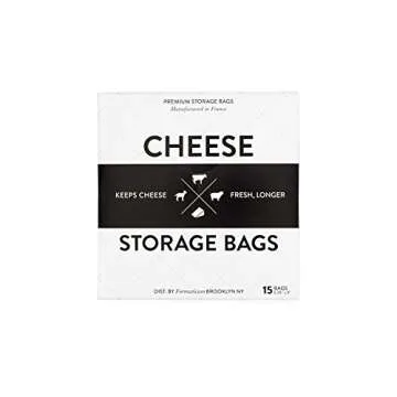 Formaticum Collection - Cheese Storage Bags (15), Food Storage Bags (10) and Cheese Storage Paper with Adhesive Labels (15)