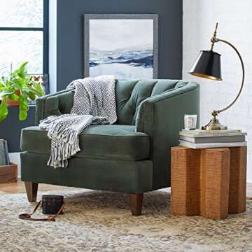 Amazon Brand – Stone & Beam Vintage Antique Arc Table Desk Lamp With LED Light Bulb - 19.5 x 10 x 25 Inches, Black/Antique Brass