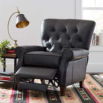 Amazon Brand – Stone & Beam Vintage Antique Arc Table Desk Lamp With LED Light Bulb - 19.5 x 10 x 25 Inches, Black/Antique Brass