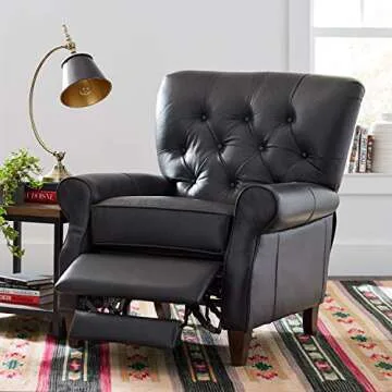 Amazon Brand – Stone & Beam Vintage Antique Arc Table Desk Lamp With LED Light Bulb - 19.5 x 10 x 25 Inches, Black/Antique Brass