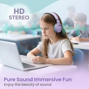 Kids Headphones with Cord - Safe Stereo Sound for All