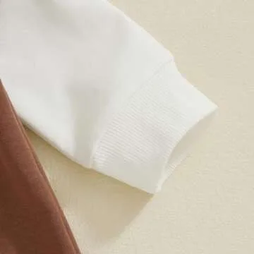 Lamuusaa Newborn Baby Boy Football Outfit Long Sleeve Football Embroidery Romper One Piece Bodysuit Jumpsuit 0-18M (Light Brown, 6-12 Months)