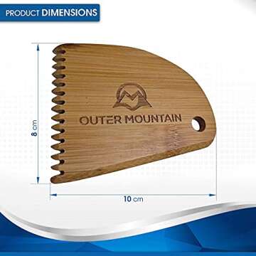 Eco-Friendly Bamboo Surfboard Wax Comb for Surfers